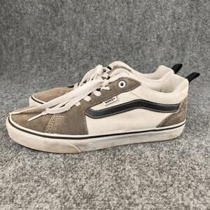 Vans Shoes Mens Size 8.5 Brown Suede Canvas Low Top Skate Sneakers Casual